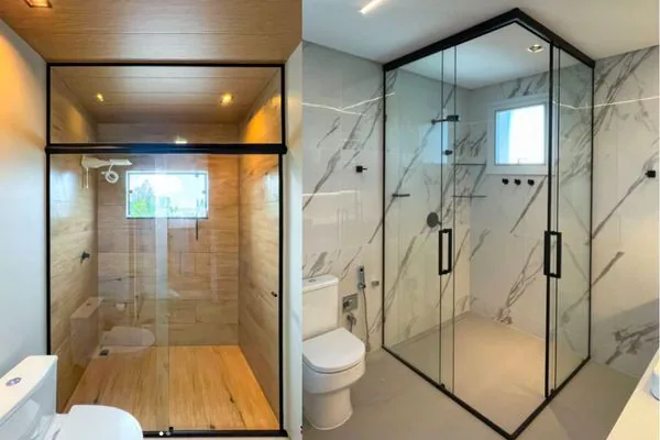 Box em vidro temperado 8 mm — Residência • Bairro Villagio Iguatemi, executado pela Caxias do Sul Vidros